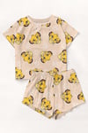 Kısa Kollu Şort Pijama Takımı Lion King Supersoft Basic Süprem