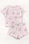 Kısa Kollu Şort Pijama Takımı Marie Cat Supersoft Basic Süprem