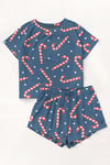 Kısa Kollu Şort Pijama Takımı MerryChristmasMilla Supersoft Basic Süprem