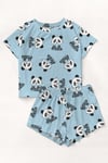 Kısa Kollu Şort Pijama Takımı Panda Hello Supersoft Basic Süprem