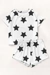 Kısa Kollu Şort Pijama Takımı SüperStarWhite Supersoft Basic Süprem