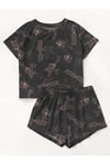 Kısa Kollu Şort Pijama Takımı Tom And Jerry Black Supersoft Basic Süprem