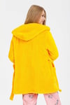 Nefertiti Yellow Pelüş Sabahlıklı Pijama Seti 1786