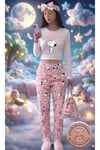 Retro Longsleeve Crop & Pantolon Set Icon Pijama Takımı Snoopy & Peanuts (Hediye Saç Bandı & Çantalı)