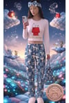 Retro Longsleeve Crop & Pantolon Set Icon Pijama Takımı Snoopy Dreams (Hediye Saç Bandı & Çantalı)