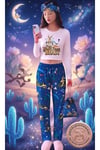 Retro Longsleeve Crop & Pantolon Set Icon Pijama Takımı Road Runner (Hediye Saç Bandı & Çantalı)