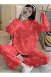 Uzun Kollu Pijama Takımı Tom And Jerry Red Supersoft Basic