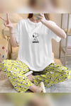 Zezecim Snoopy 4 Süpersoft Kısa Kollu Pijama Takımı