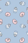 Zezex Blue Donuts Süpersoft Şort Takımı