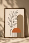 3’lü Ahşap Dekoratif Tablo Seti Bohem Minimalist – Yaprak Desenli Modern Duvar Dekoru