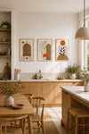 3’lü Ahşap Dekoratif Tablo Seti Bohem Minimalist – Yaprak Desenli Modern Duvar Dekoru