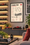 İstanbul Park Grand Prix Formula 1 Pist Haritası Ahşap Tablo – F1 Yarış Pisti Duvar Dekoru