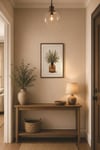 Natürel Çiçek Vazolu Dekoratif Tablo – Minimalist Duvar Dekoru