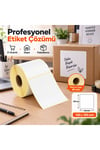 100x100 mm Rulo Ribonlu Barkod Etiketi 40 mm Masura 500 Sarım
