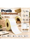 100x150 mm Rulo Termal Ribonsuz Barkod Etiketi 40 mm Masura 350'li Sarım