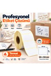 100x80 mm Rulo Ribonsuz Termal Barkod Etiketi 40 mm Masura 500 Sarım