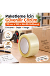 35 mm x 100 m şeffaf akrilik kolibandı 10`lu