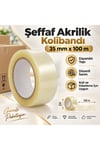 35 mm x 100 m şeffaf akrilik kolibandı 10`lu