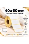 40x60 mm Rulo Ribonsuz Termal Barkod Etiketi 40 mm Masura 1000 Sarım