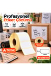 40x80 mm Rulo Termal Ribonsuz Barkod Etiketi 40 mm Masura 1000'li Sarım