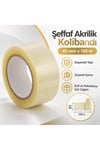 45 mm x 100 m şeffaf akrilik kolibandı 10'lu