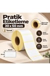 50x30 Rulo Ribonsuz Termal Barkod Etiketi 40 mm Masura 1000 Sarım