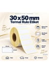 50x30 Rulo Ribonsuz Termal Barkod Etiketi 40 mm Masura 1000 Sarım