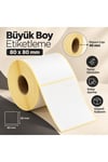 80x80 mm Rulo Ribonlu Barkod Etiketi 40 mm Masura 500 Sarım