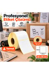 80x80 mm Rulo Ribonsuz Termal Barkod Etiketi 40 mm Masura 500 Sarım