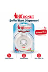 DONUT Şeffaf Bant Dispenseri 19 mm x 25 m