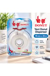 DONUT Şeffaf Bant Dispenseri 19 mm x 25 m