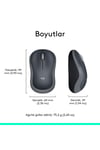 M185 USB Alıcılı Kompakt Kablosuz Mouse, Gri 910-002235