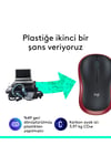 M185 USB Alıcılı Kompakt Kablosuz Mouse, Kırmızı 910-002237