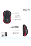 M185 USB Alıcılı Kompakt Kablosuz Mouse, Kırmızı 910-002237