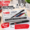 Mavi Silgili Asetat Marker Kalem 12'li Paket