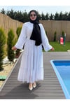 PUANTİYELİ ŞİFON ELBİSE