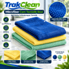 TrakClean Mikrofiber Cam Temizlik Bezi 3'lü Set – Yüksek Emicilikli