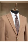 Camel İtalyan Stil Slim Fit Erkek Blazer Ceket