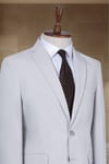 Gri Slim Fit İtalyan Stil Klasik Erkek Blazer Ceket