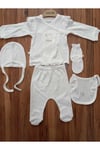 5 Lİ HASTANE CIKIŞI KIZ BEBEK EKRU RENK//1272