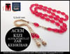 ZAR KEHRİBAR TESBİH 5,5x10 mm ALTIN PÜSKÜLLÜ ACEM KIZI