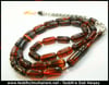 5X10 mm TESBİH-ÜL LEHİDE KAHVE SİYAH DAMARLI SIKMA KEHRİBAR TESBİH