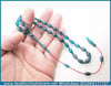 ATEŞ KEHRİBAR TESBİH 6,5*11,5 mm RAFİNERİ MAVİ