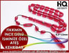 ATEŞ KEHRİBAR TESBİH 6,5*12 mm ALTIN VARAKLI İSMİNİZE ÖZEL