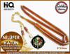 OSMANLI SIKMA KEHRİBAR 5*12 mm ALTIN PÜSKÜLLÜ NİLÜFER HATUN 