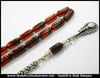 5X10 mm TESBİH-ÜL LEHİDE KAHVE SİYAH DAMARLI SIKMA KEHRİBAR TESBİH