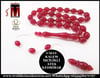 ATEŞ KEHRİBARI TESBİH 8x11 mm KALEM İŞÇİLİKLİ UMAY