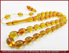 Avusturya Zar Kehribar Tesbih 8*12 mm Ciğerparesi 