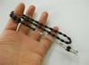 6X12 mm GÜNLÜK ÇEKİM TARZ-ÜL KALLAVİ  HARELİ YEŞİL SIKMA KEHRİBAR TESBİH