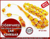 Avusturya Zar Kehribar Tesbih 8*12 mm Ciğerparesi 
